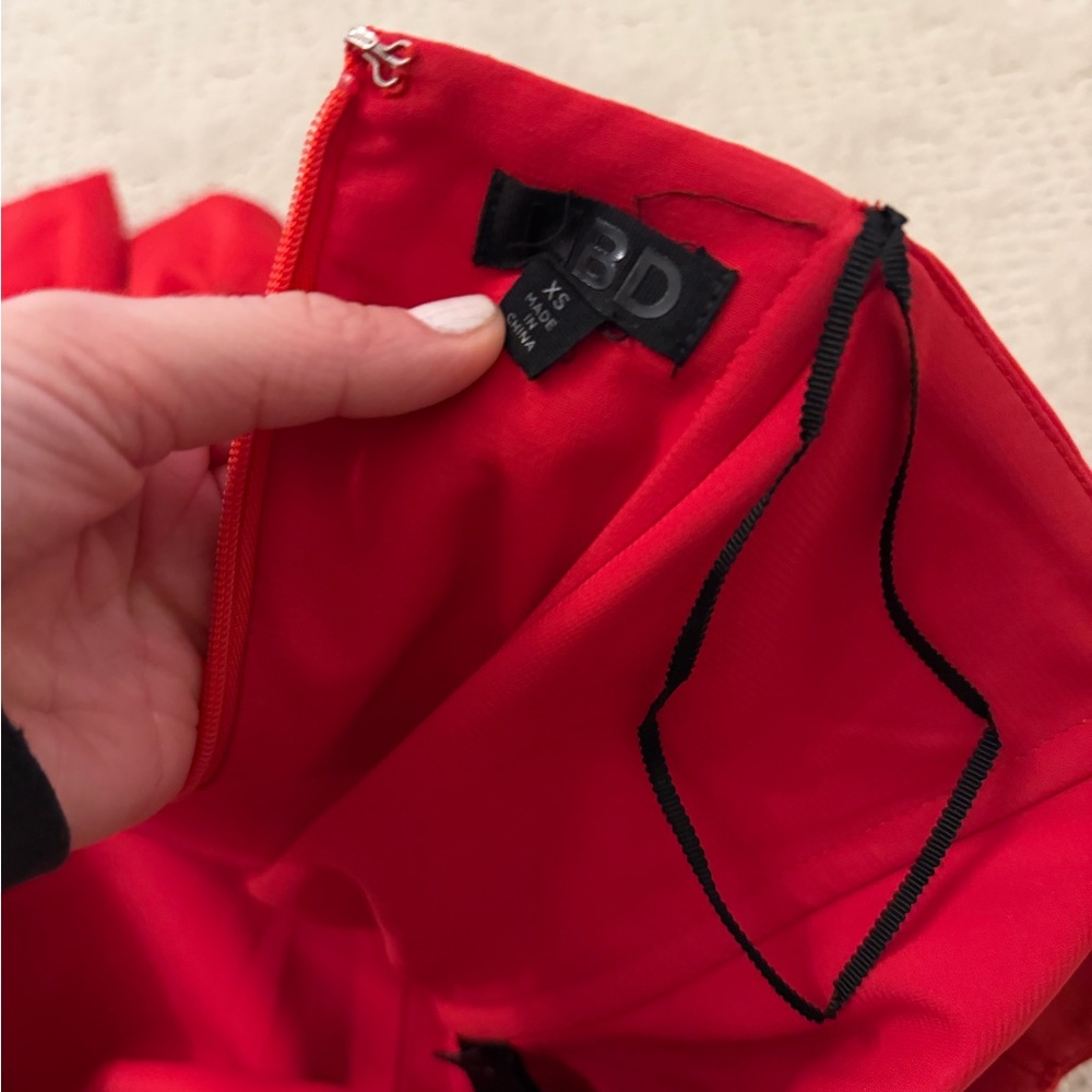 NBD Emilia Mini Dress in Red XS - Picture 7 of 13